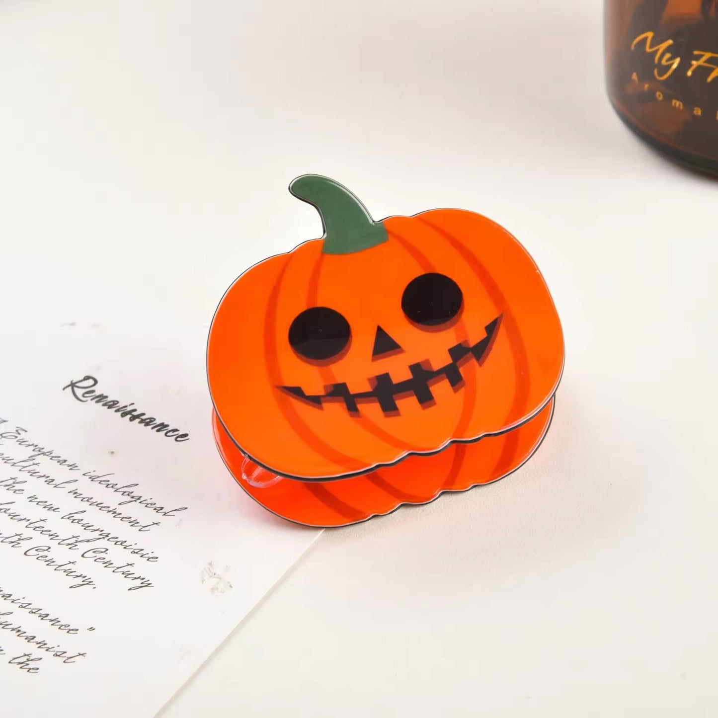 1 piece pumpkin planet hair claw clip|hair clip|barrette|hair accessories