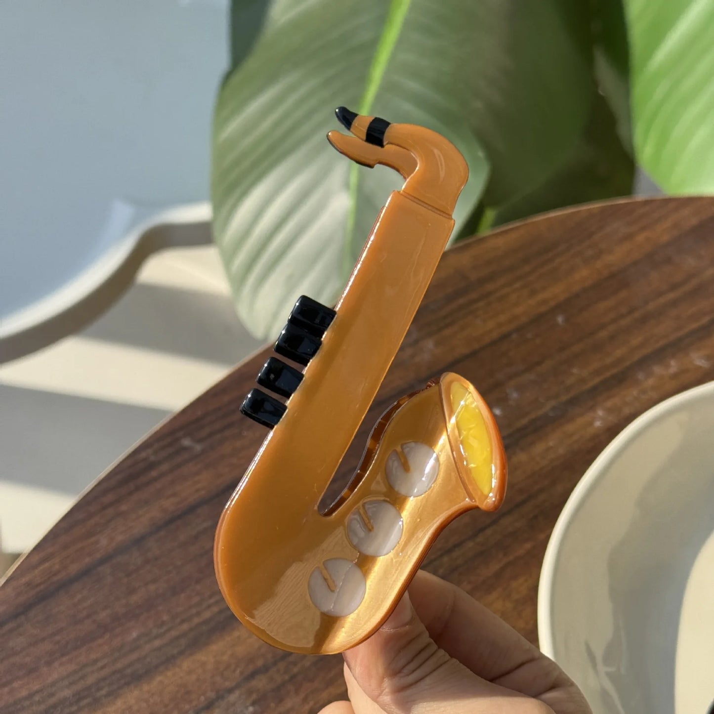 1 piece Music, Saxophone, keyboard piano hair claw clip|hair clip|barrette|hair accessories