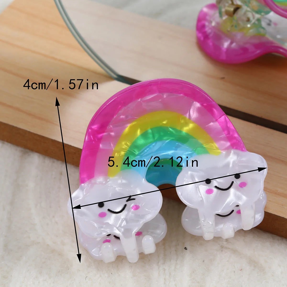 1 piece mini rainbow hair claw clip|hair clip|barrette|hair accessories