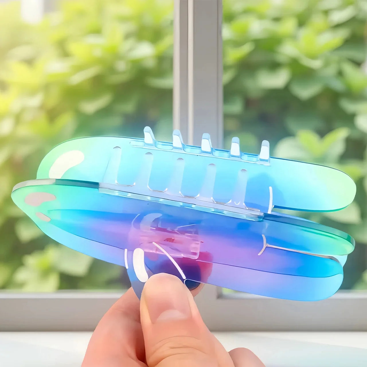 1 piece iridescent color bubble buddy hair claw clip|hair clip|barrette|hair accessories