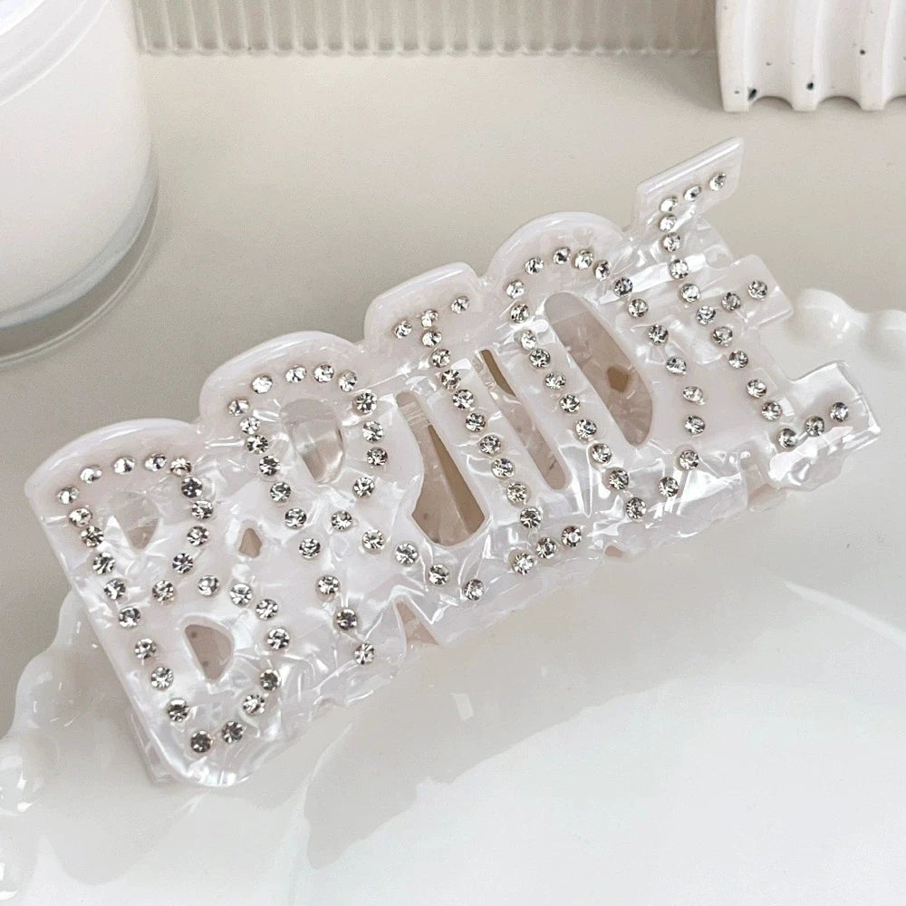 1 piece Bride, wifey, mrs hair claw clip|hair clip|barrette|hair accessories