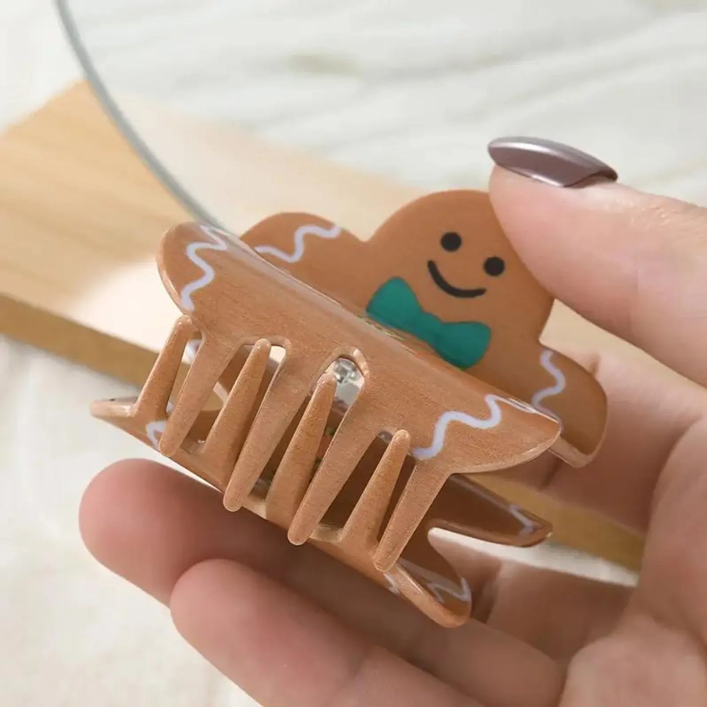 1 piece mini gingerbread hair claw clip|hair clip|barrette|hair accessories