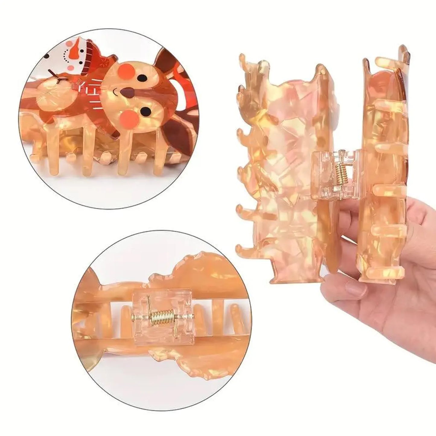 1 piece reindeer hair claw clip|hair clip|barrette|hair accessories