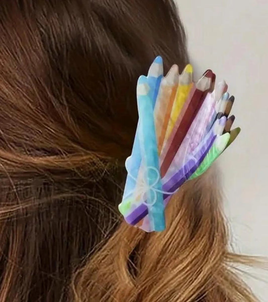 1 piece color pencils hair claw clip|hair clip|barrette|hair accessories