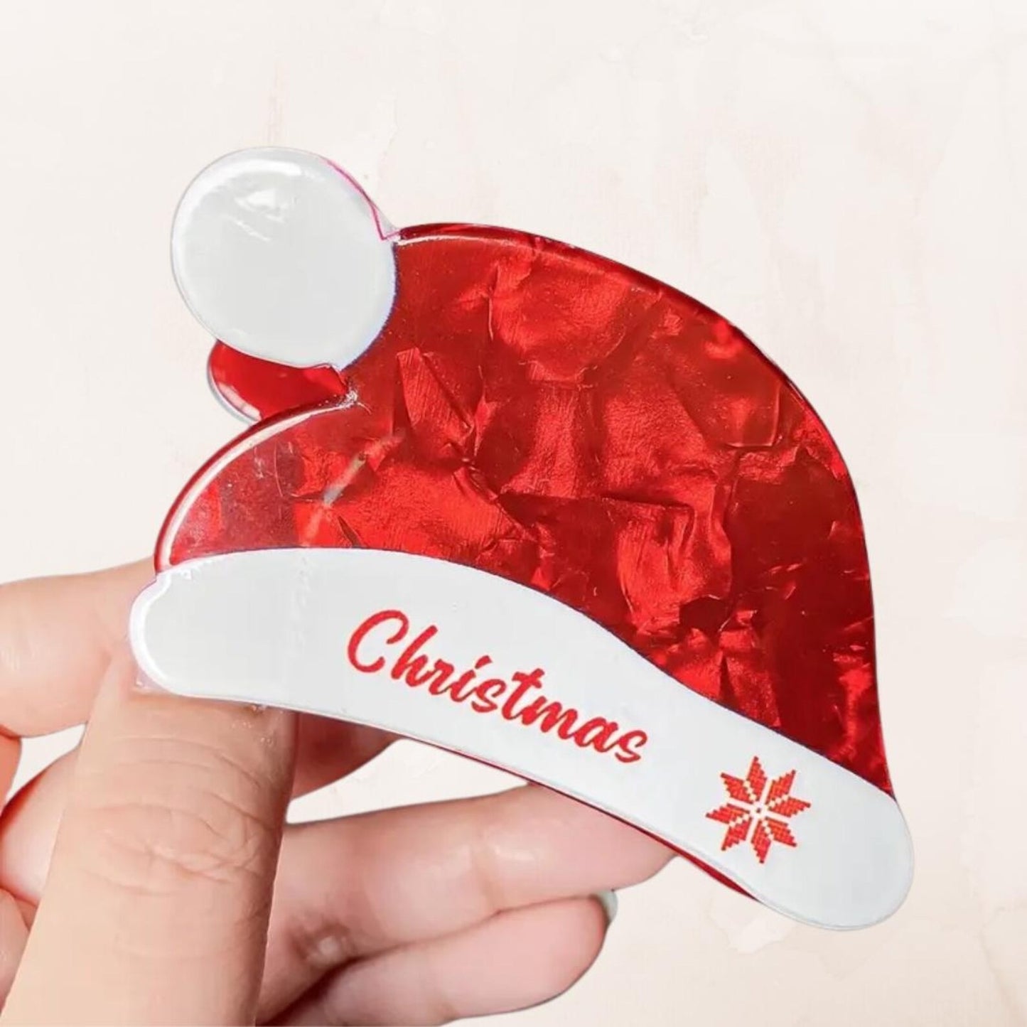 1 piece santa hat hair claw clip|hair clip|barrette|hair accessories