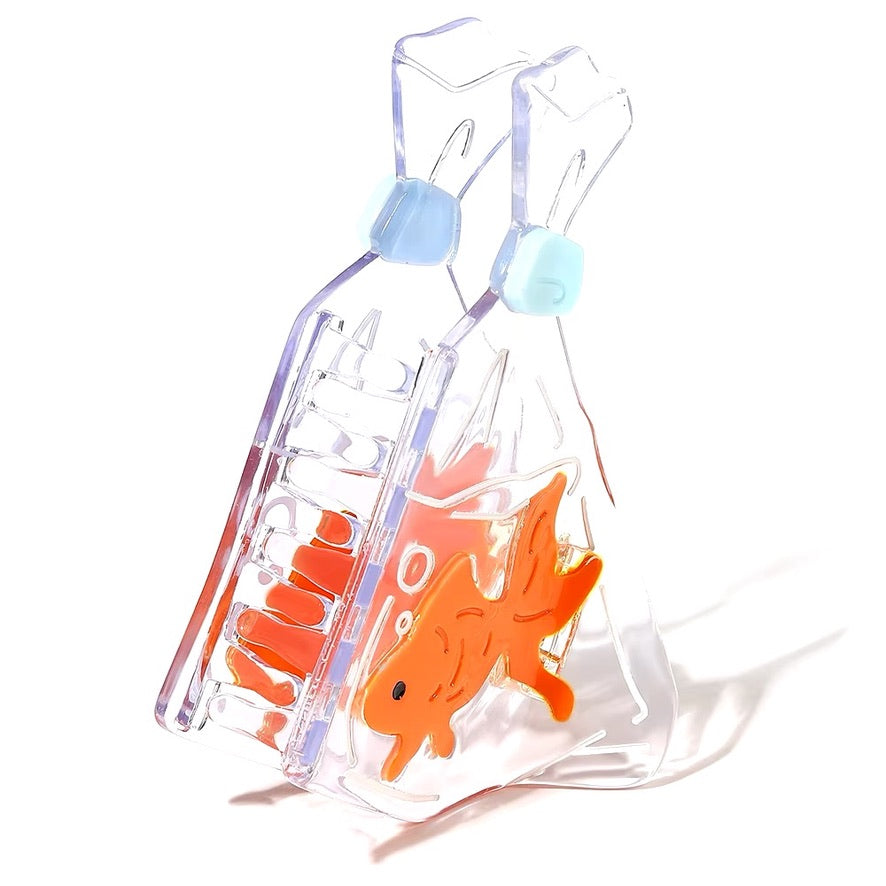1 piece fish in a bag hair claw clip|hair clip|barrette|hair accessories