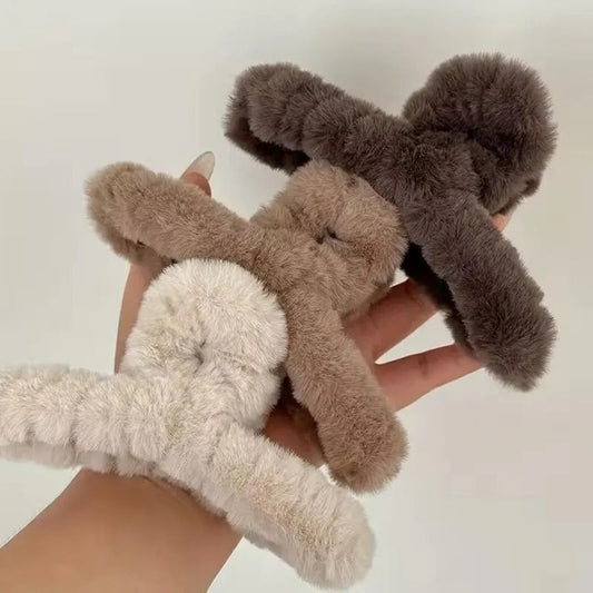 1 piece faux fur hair claw clip|hair clip|barrette|hair accessories