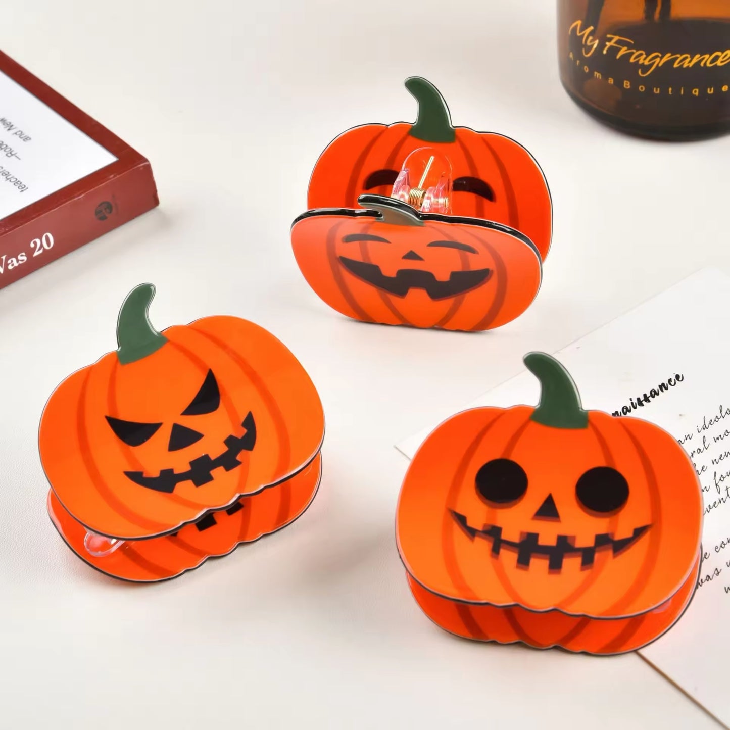 1 piece pumpkin planet hair claw clip|hair clip|barrette|hair accessories