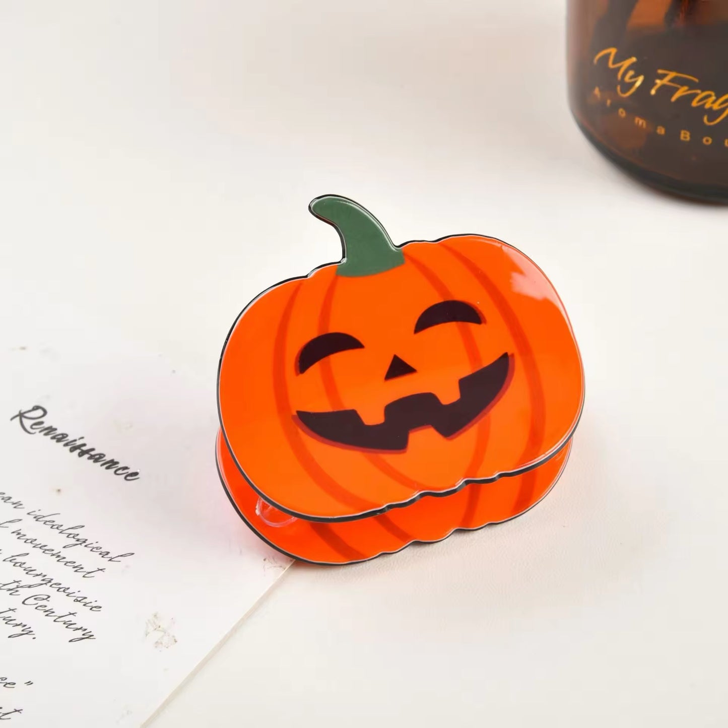 1 piece pumpkin planet hair claw clip|hair clip|barrette|hair accessories