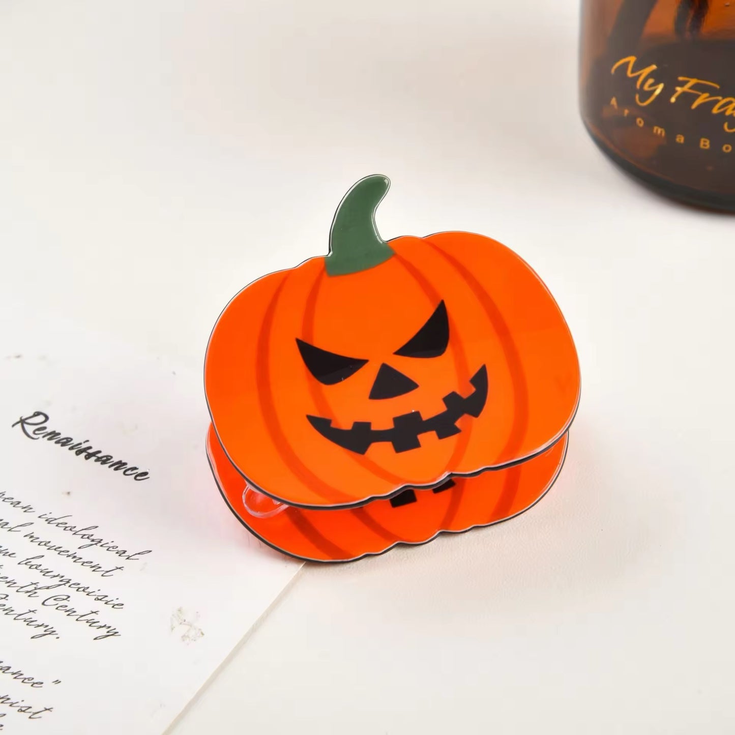 1 piece pumpkin planet hair claw clip|hair clip|barrette|hair accessories