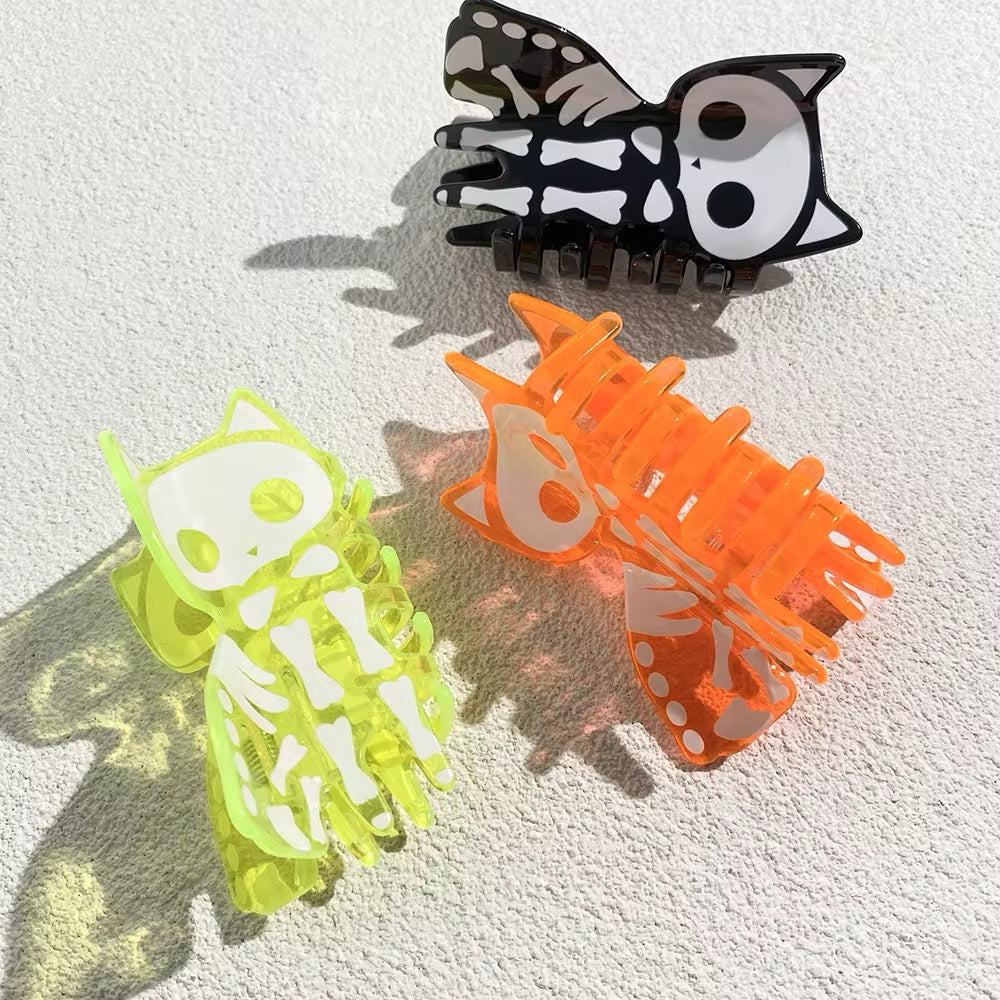 1 piece skeleton cat hair claw clip|hair clip|barrette|hair accessories