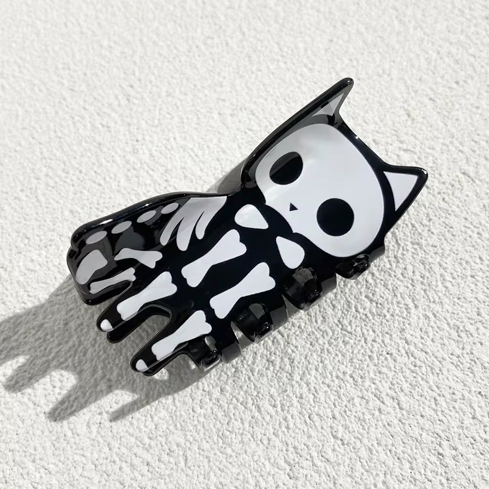 1 piece skeleton cat hair claw clip|hair clip|barrette|hair accessories