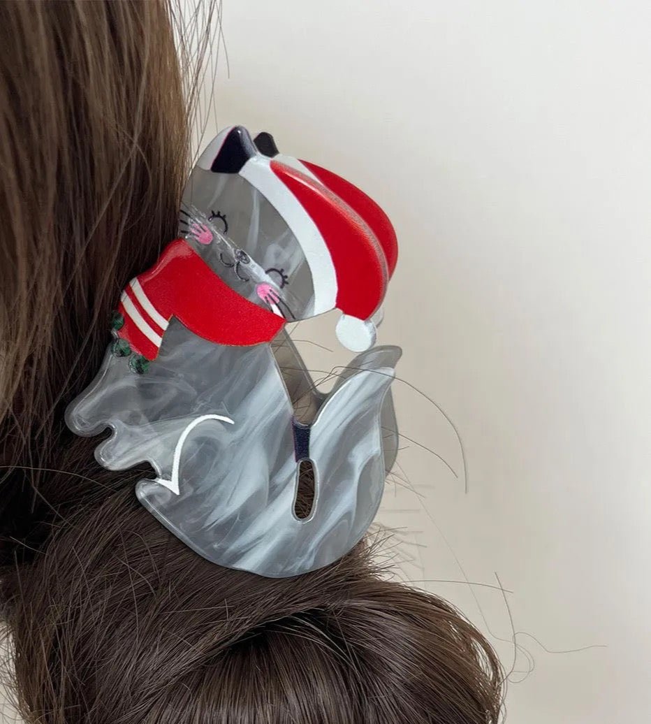 1 piece holiday cat hair claw clip|hair clip|barrette|hair accessories