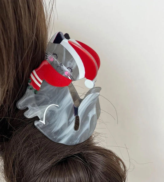 1 piece holiday cat hair claw clip|hair clip|barrette|hair accessories