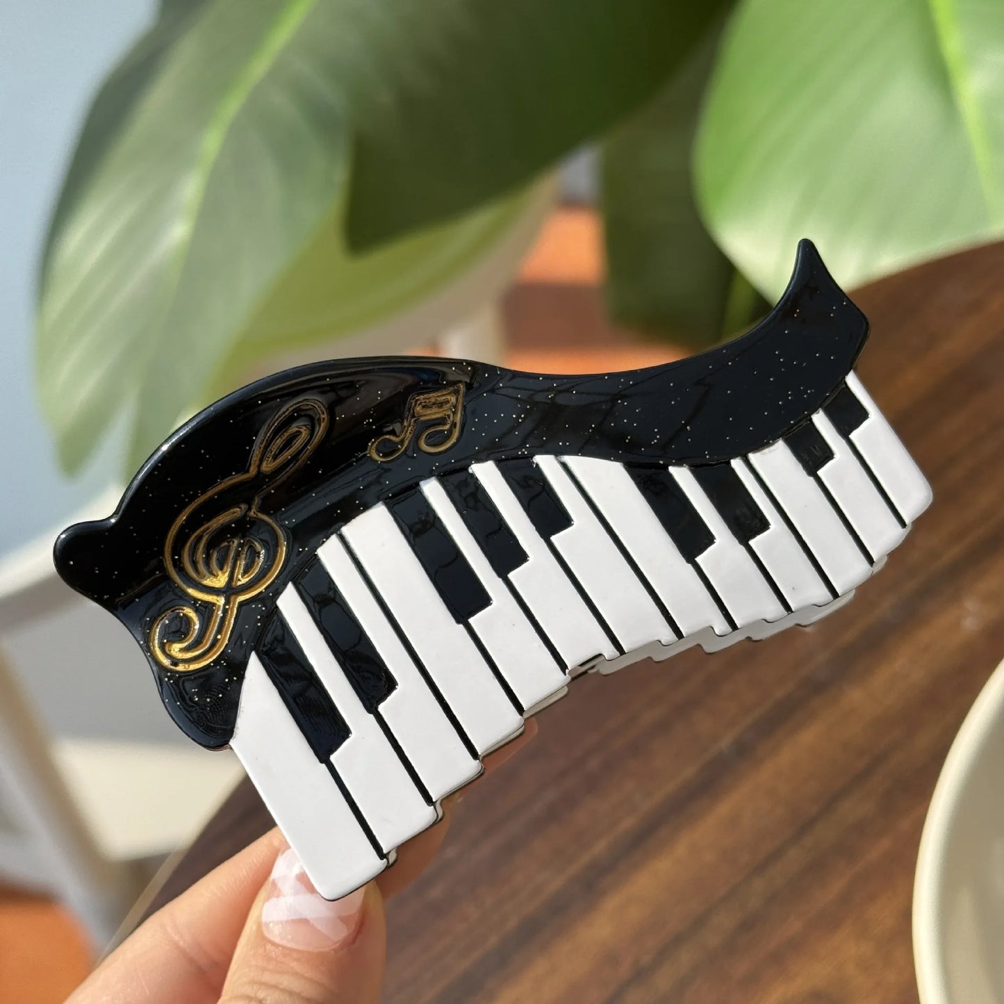 1 piece Music, Saxophone, keyboard piano hair claw clip|hair clip|barrette|hair accessories