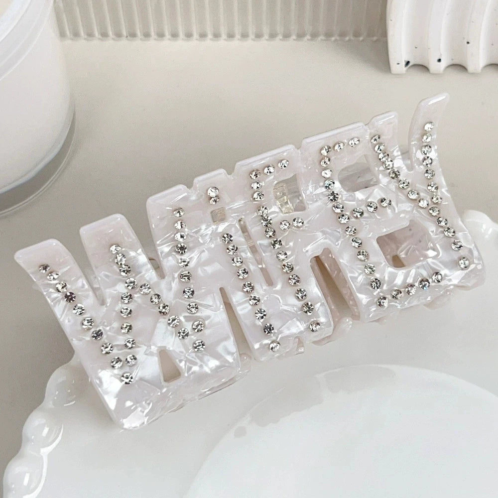 1 piece Bride, wifey, mrs hair claw clip|hair clip|barrette|hair accessories