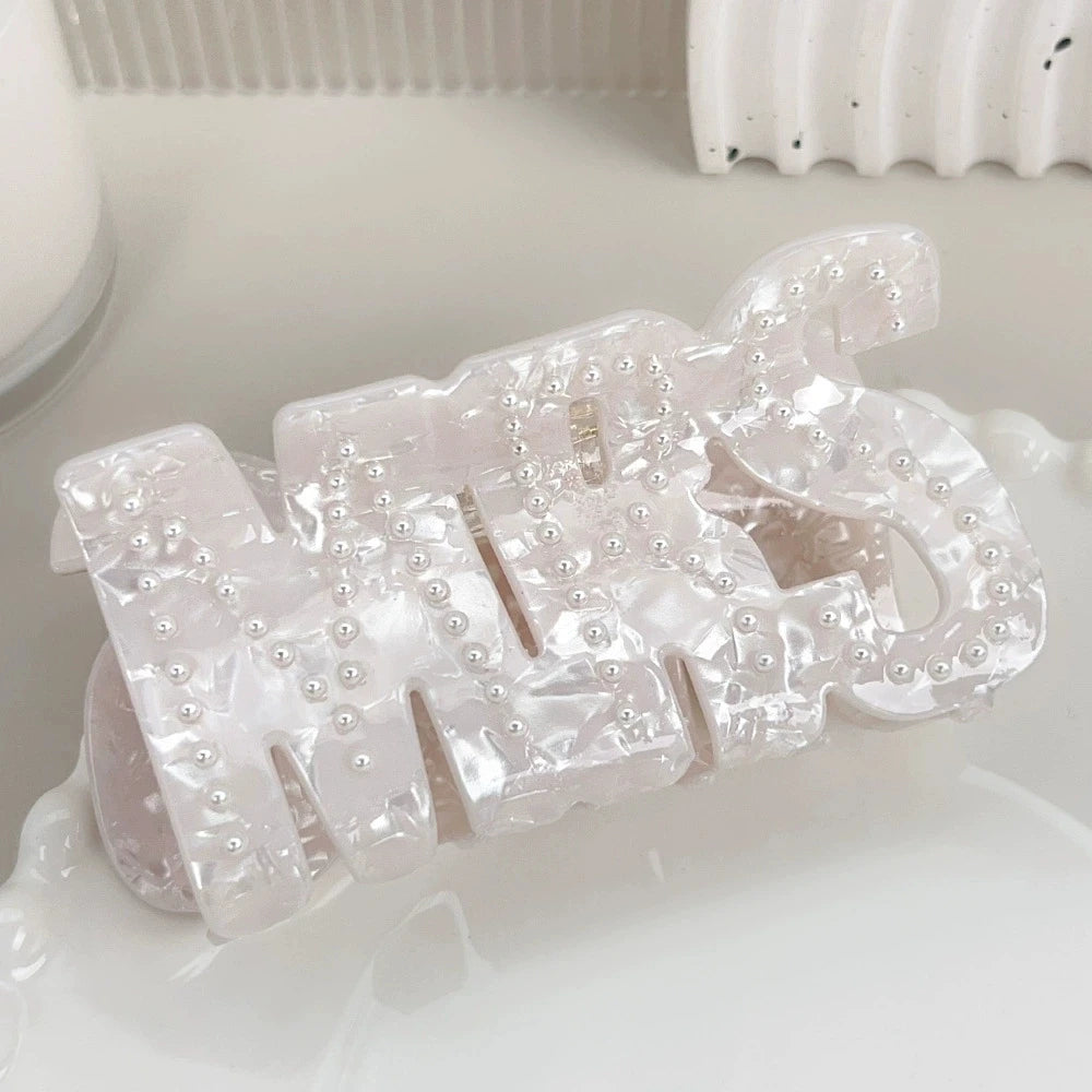 1 piece Bride, wifey, mrs hair claw clip|hair clip|barrette|hair accessories