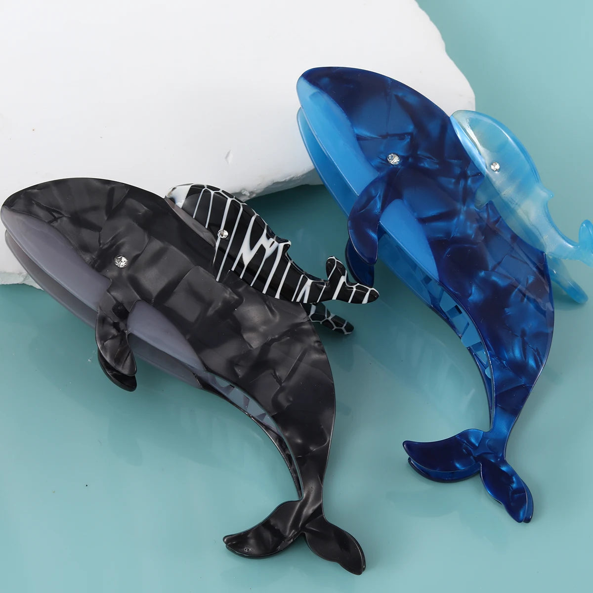 1 piece double whale hair claw clip|hair clip|barrette|hair accessories