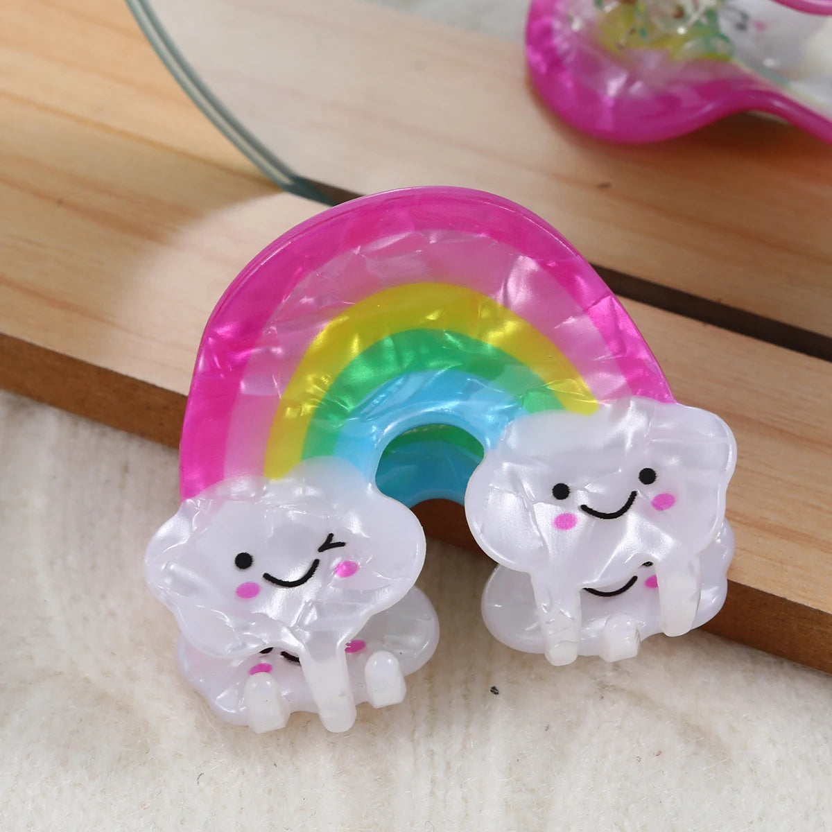 1 piece mini rainbow hair claw clip|hair clip|barrette|hair accessories