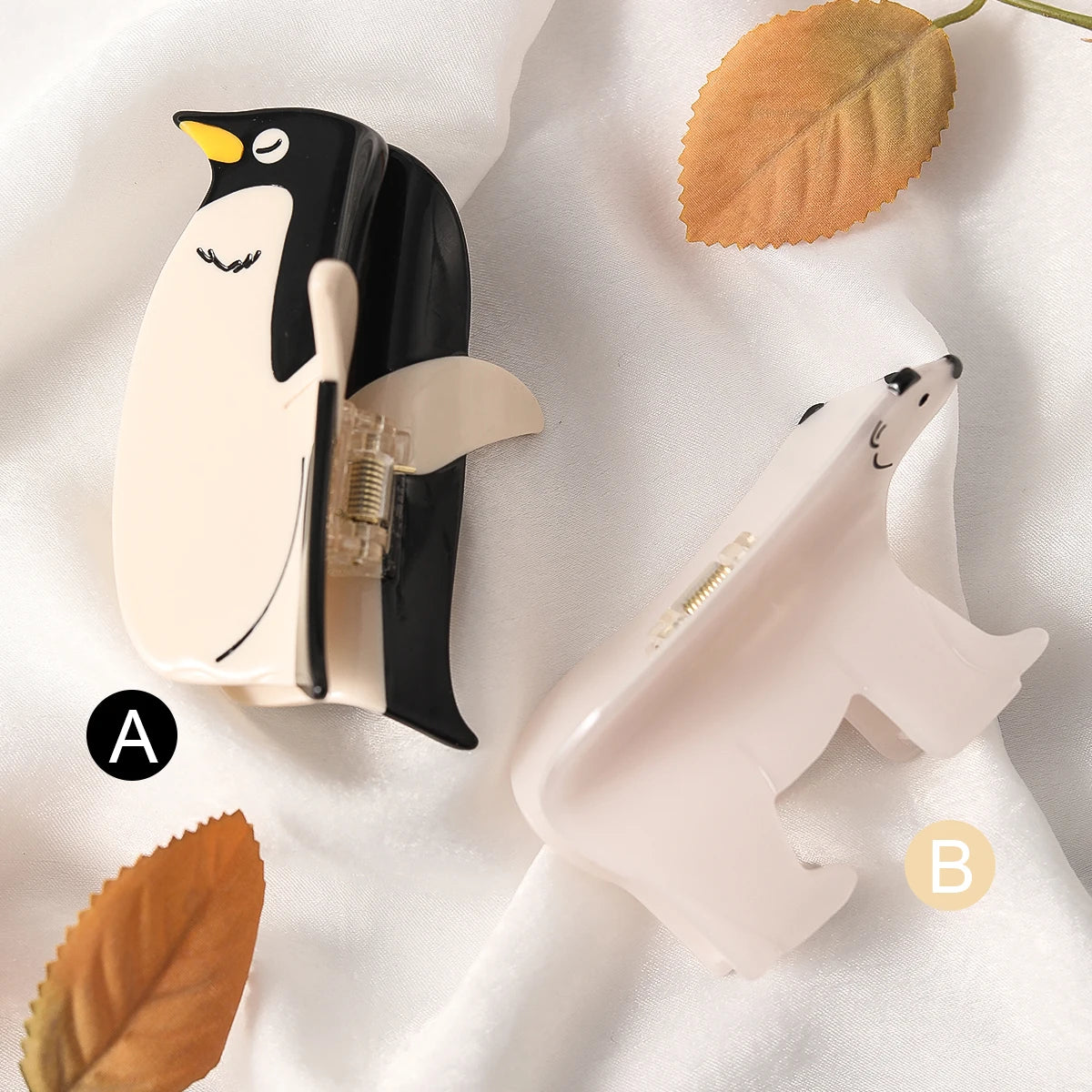 Chic Penguin & Polar Bear Hair Claw Clip