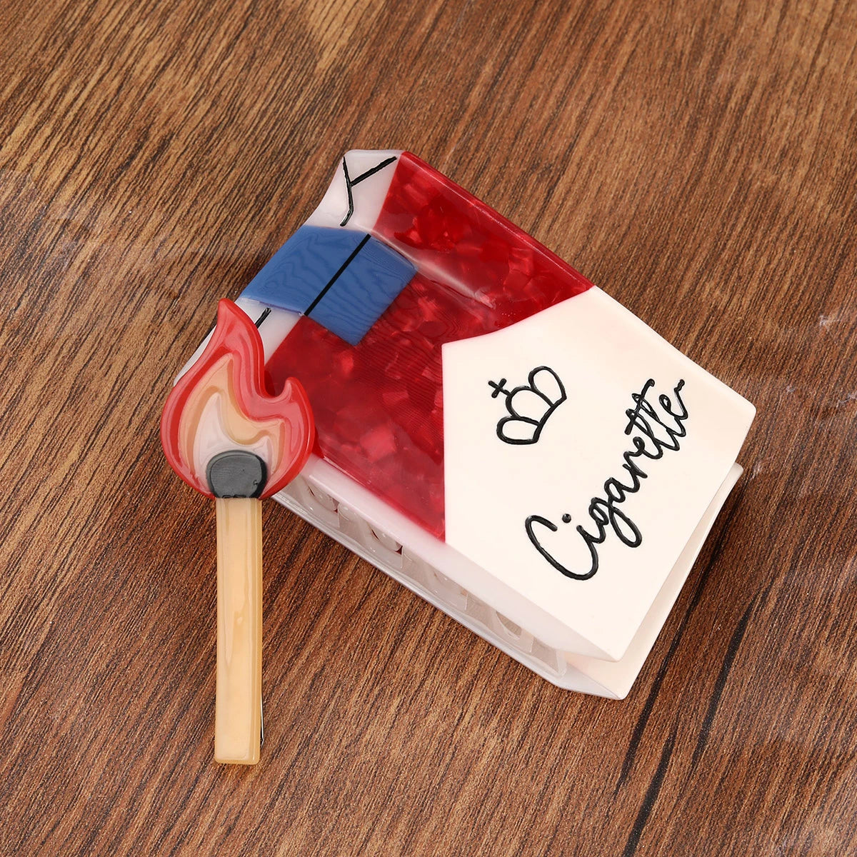 2 piece match and cigarette hair claw clip