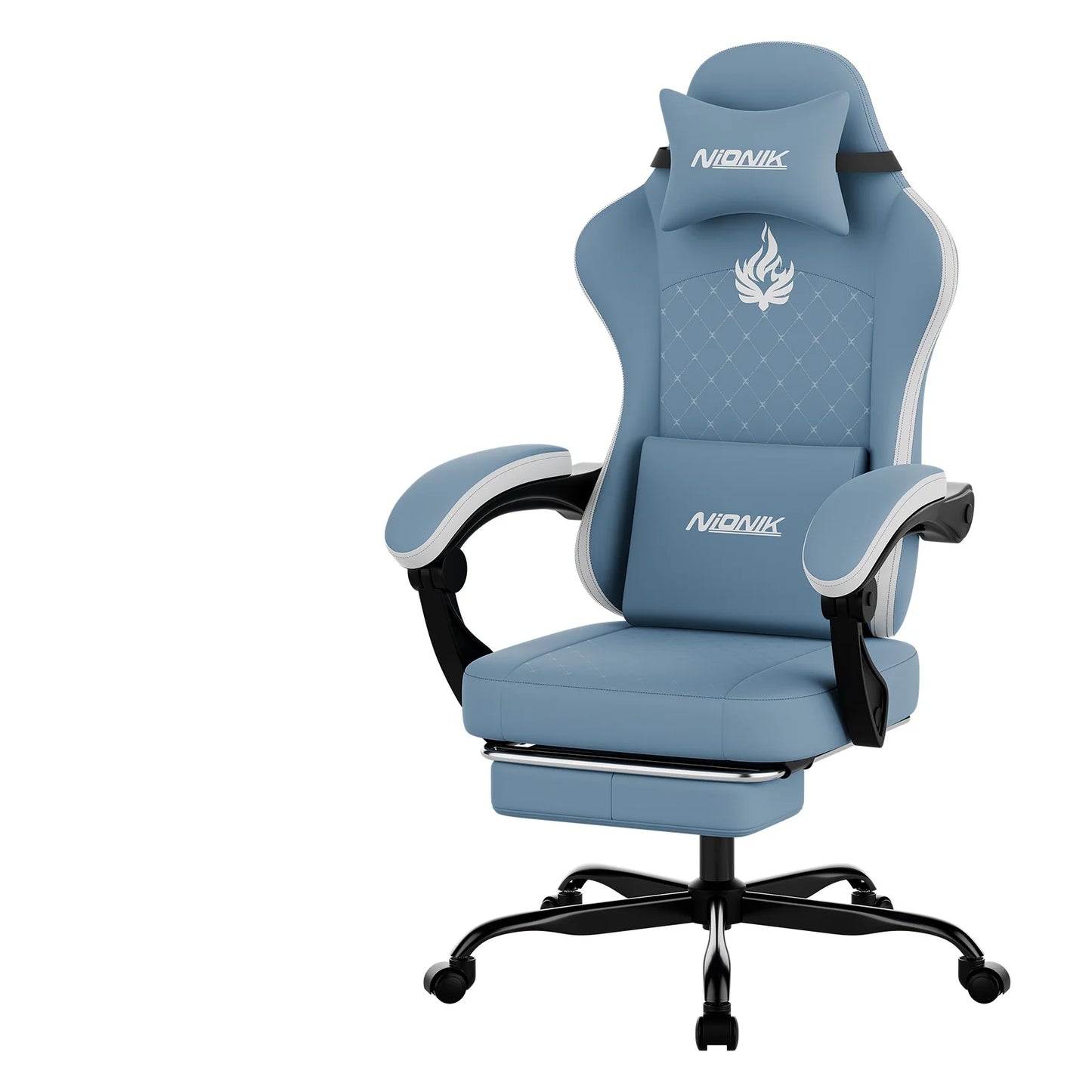Ergonomic Gaming Chair with Footrest