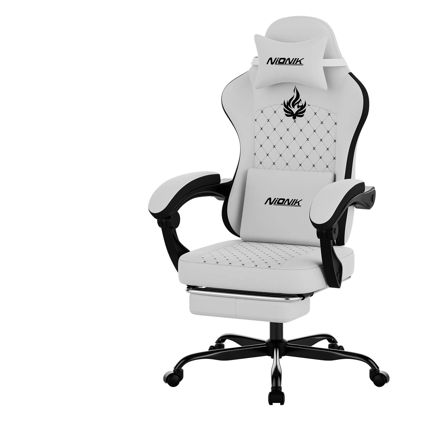 Ergonomic Gaming Chair with Footrest