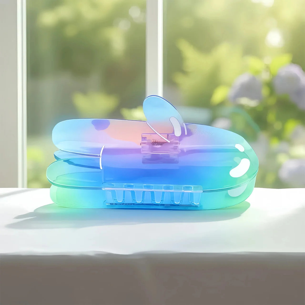 1 piece iridescent color bubble buddy hair claw clip|hair clip|barrette|hair accessories
