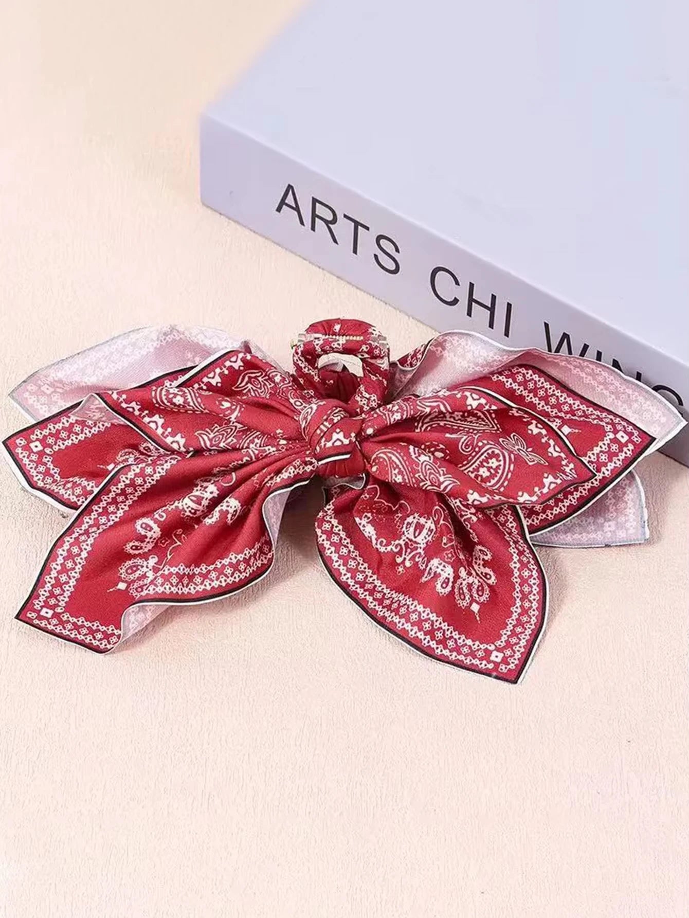 1 piece boho bow bandana fabric hair claw clip|hair clip|barrette|hair accessories