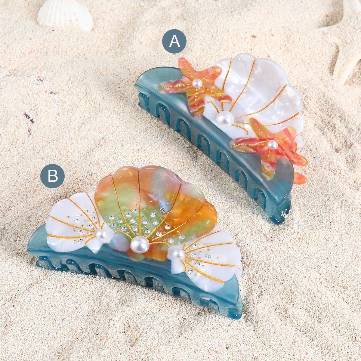 1 piece sea shell hair claw clip|hair clip|barrette|hair accessories