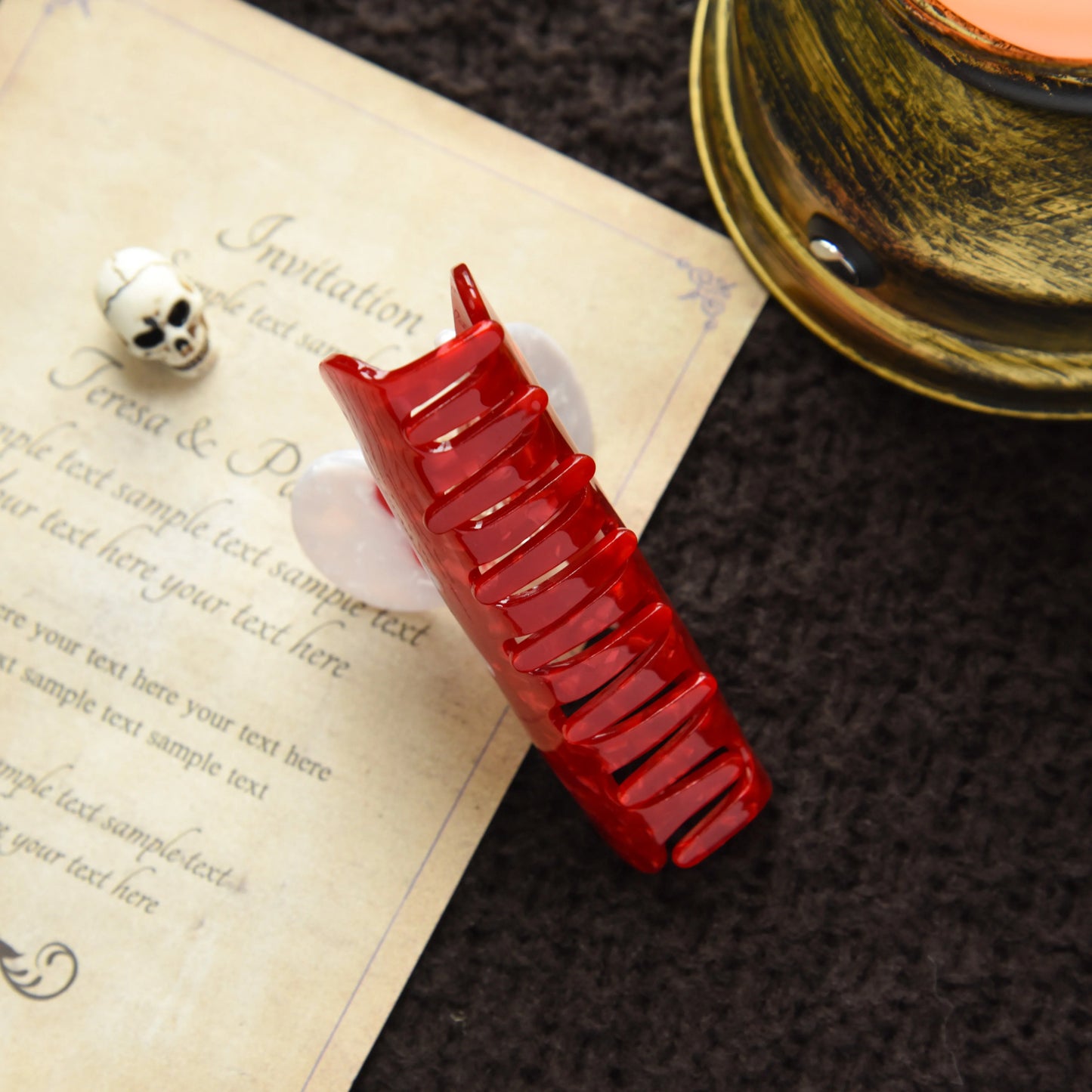 1 piece halloween skull hair claw clip|hair clip|barrette|hair accessories