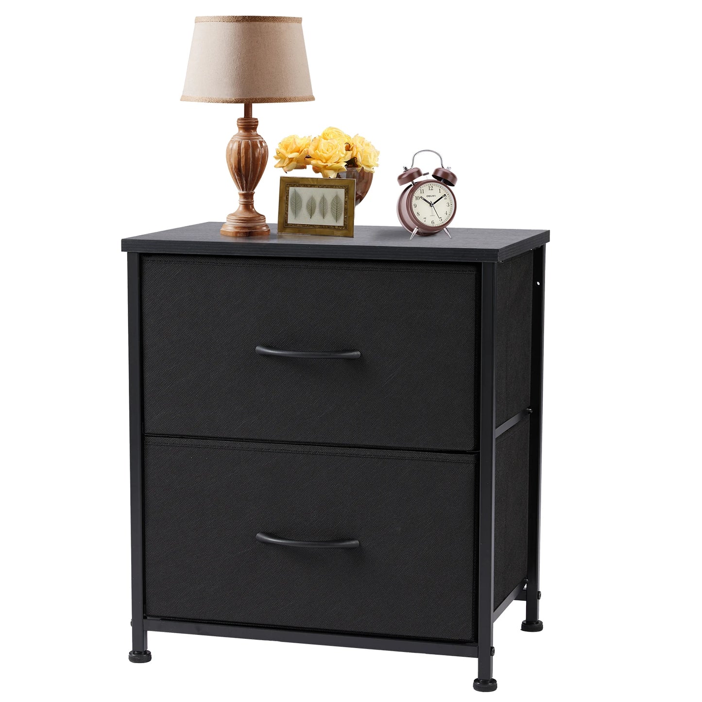 2 Drawer Nightstand Bedside Storage Table