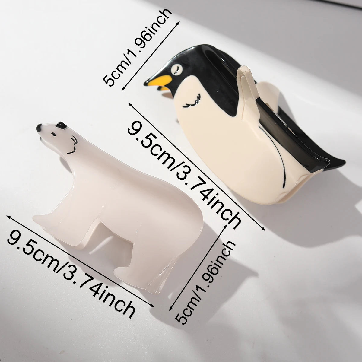 Chic Penguin & Polar Bear Hair Claw Clip