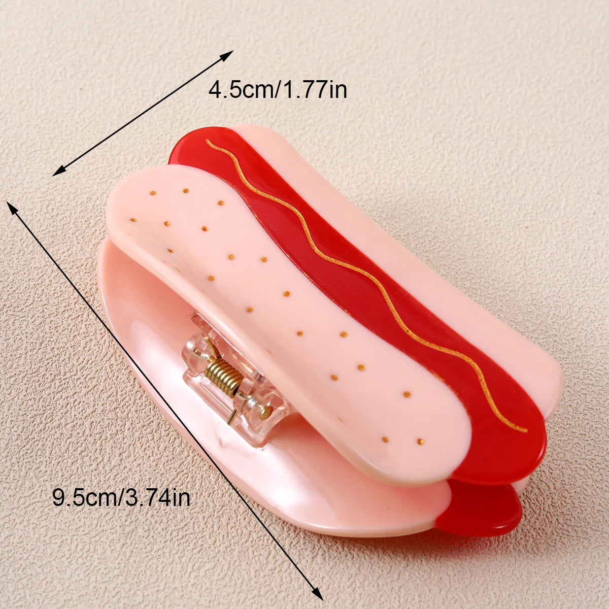 1 piece hot dog hair claw clip|hair clip|barrette|hair accessories