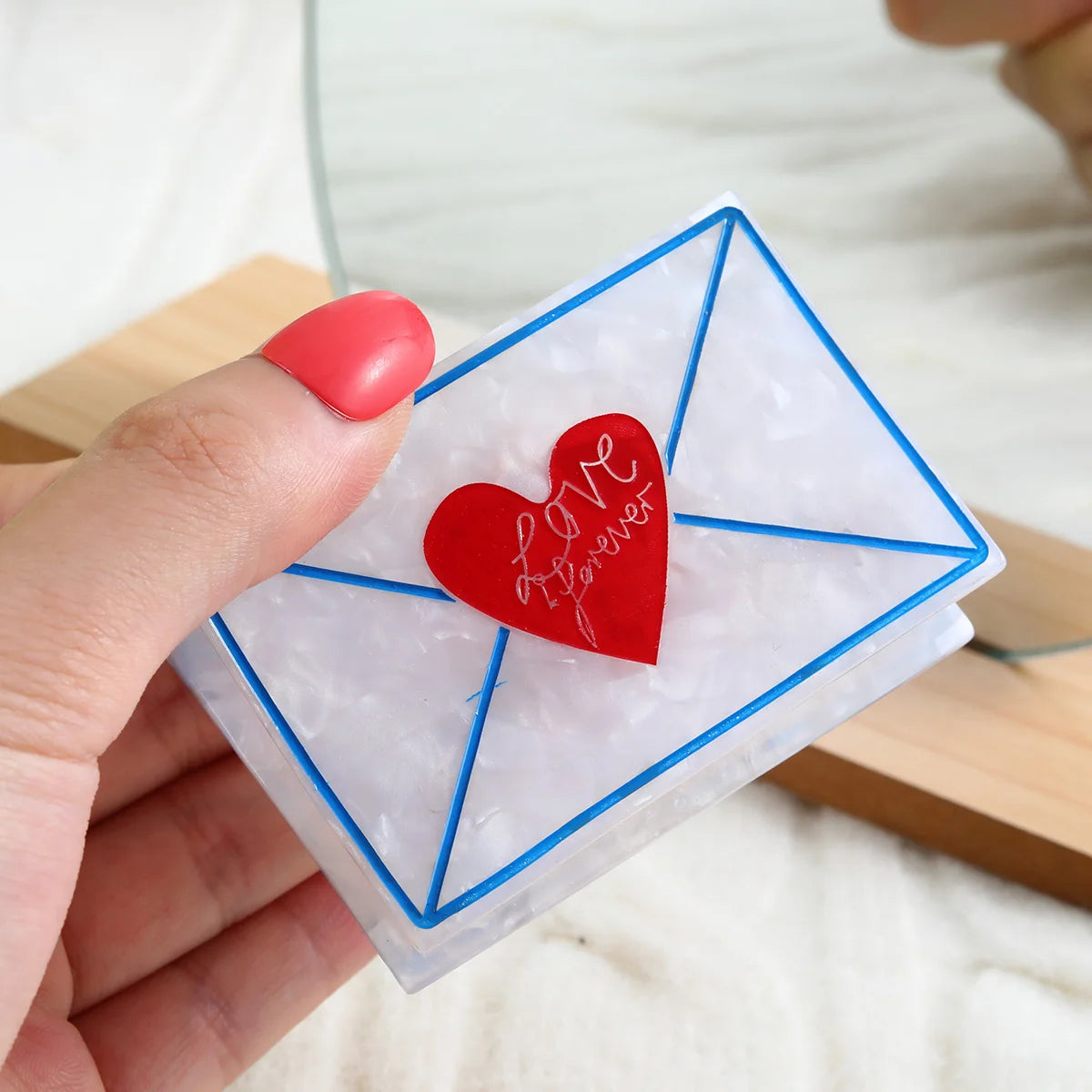 1 piece envelope mail hair claw clip|hair clip|barrette|hair accessories