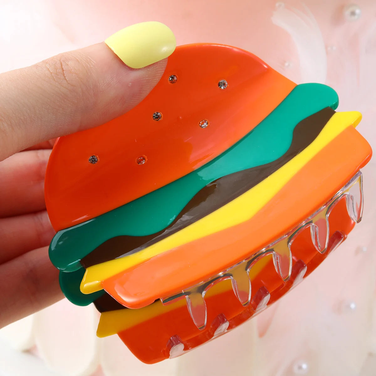 1 piece hamburger hair claw clip|hair clip|barrette|hair accessories