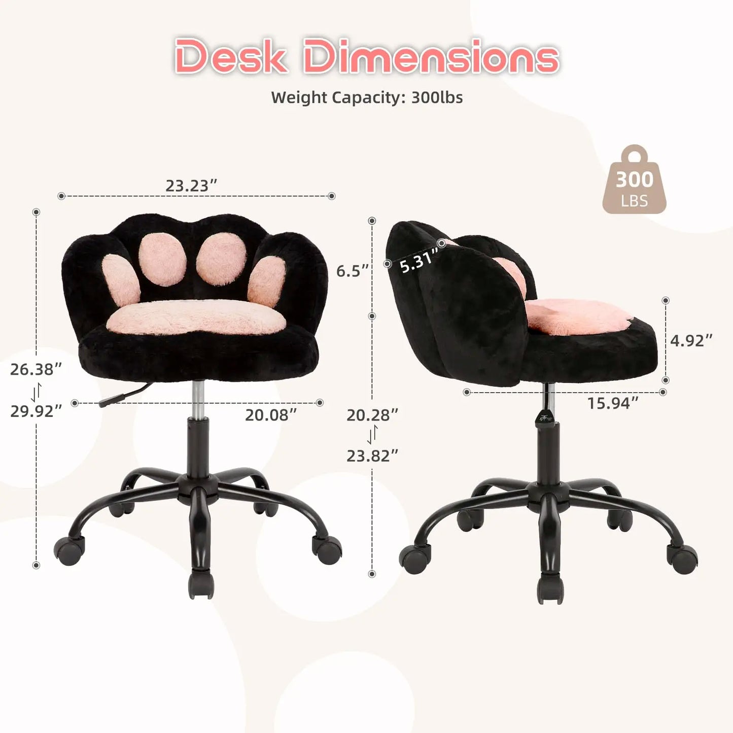Paw Print Vanity Chair