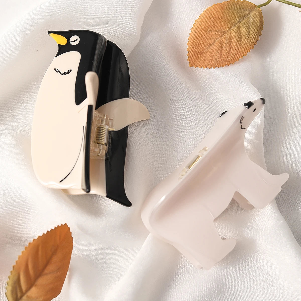 Chic Penguin & Polar Bear Hair Claw Clip