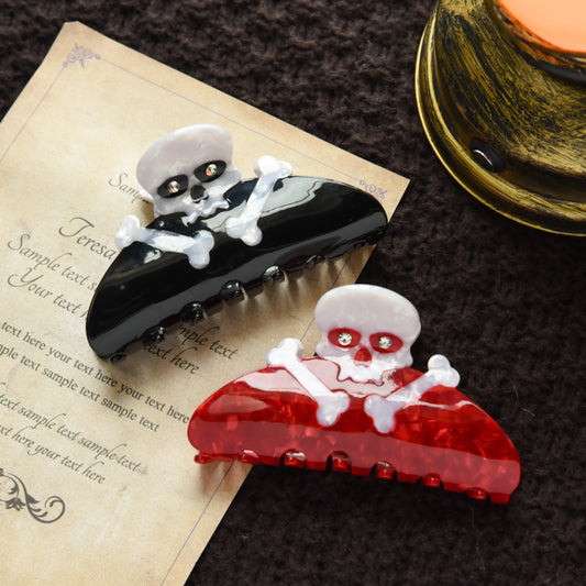 1 piece halloween skull hair claw clip|hair clip|barrette|hair accessories