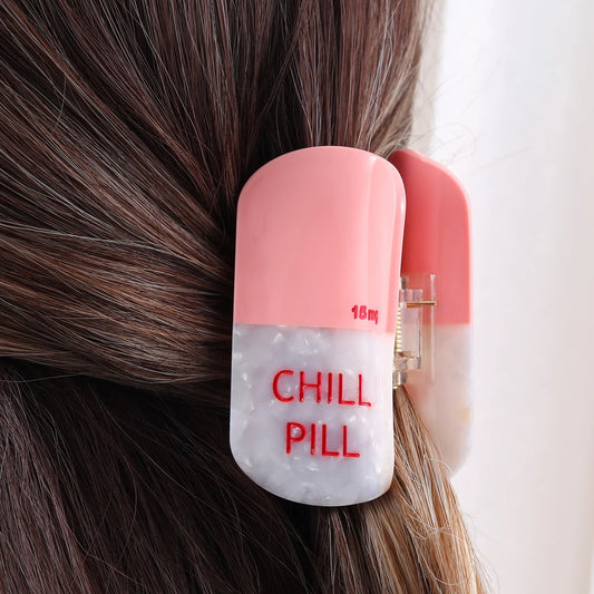 1 piece chill pill hair claw clip|hair clip|barrette|hair accessories