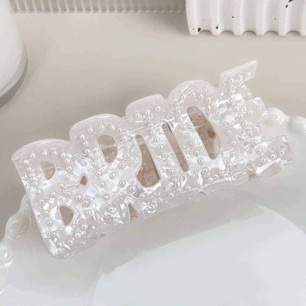 1 piece Bride, wifey, mrs hair claw clip|hair clip|barrette|hair accessories