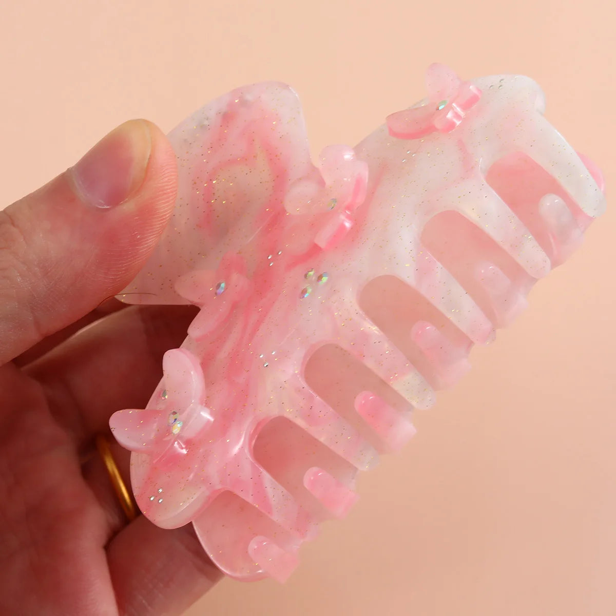 1 piece pink butterfly hair claw clip|hair clip|barrette|hair accessories