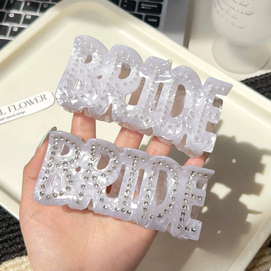 1 piece Bride, wifey, mrs hair claw clip|hair clip|barrette|hair accessories