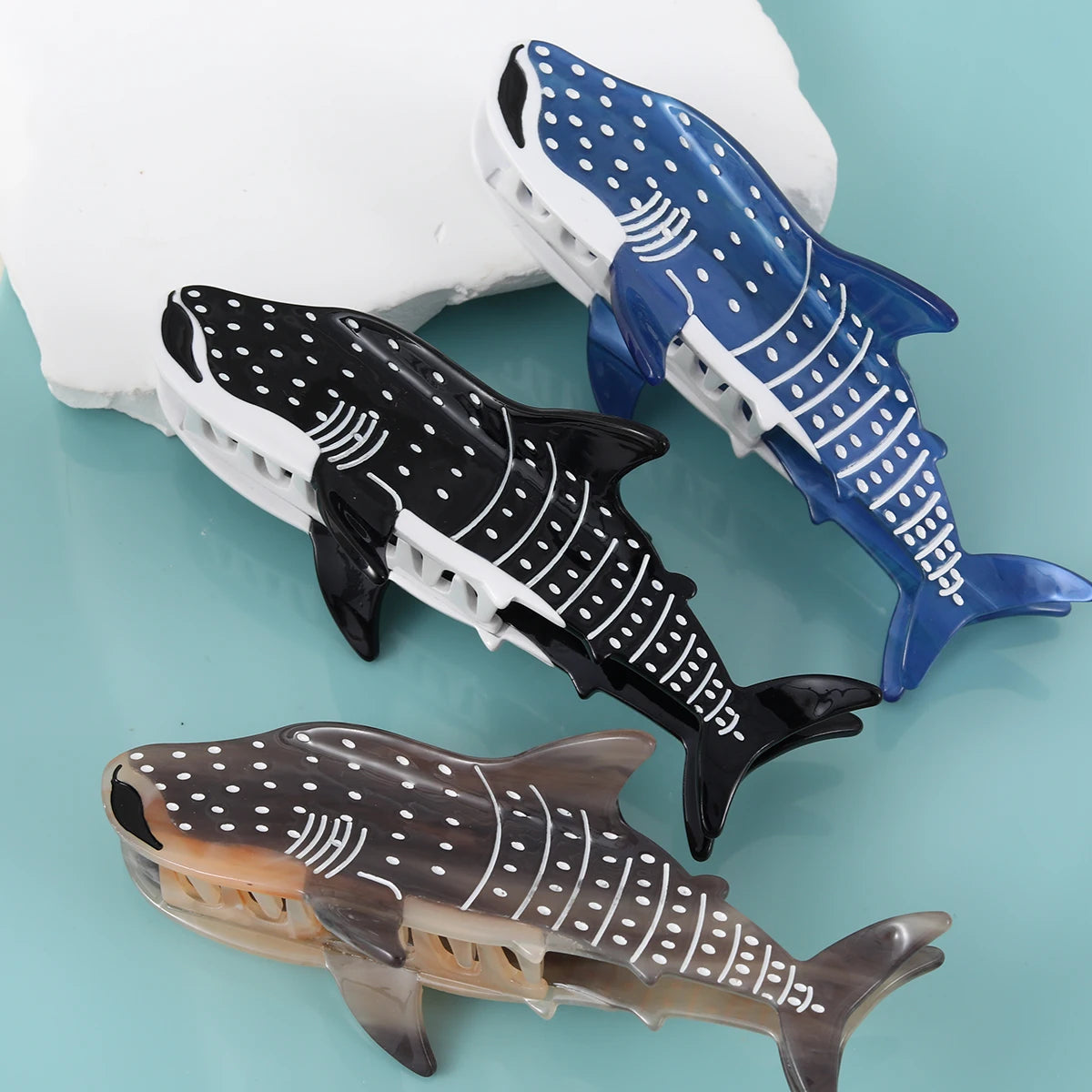 fish hair accessories 1 piece fish Hair claw clip|hair clip|barrette|hair accessories Blue