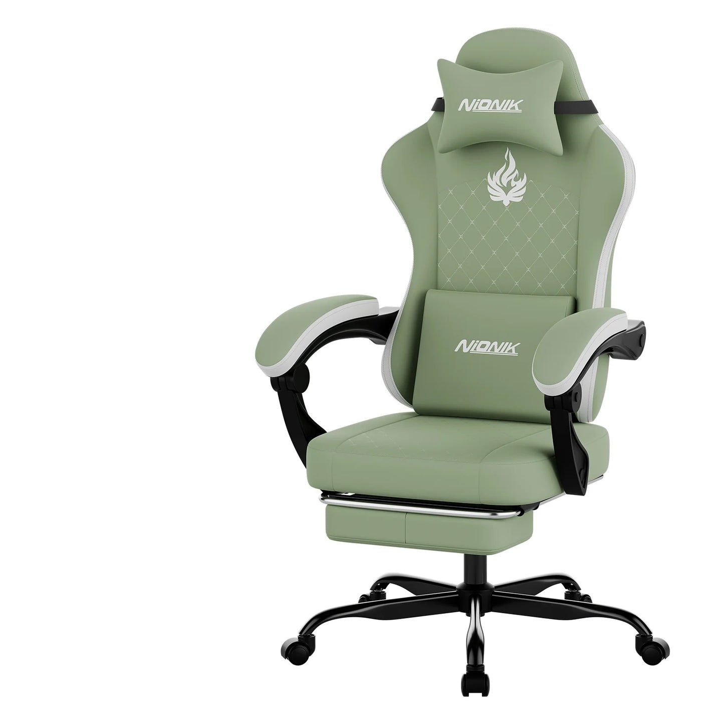 Ergonomic Gaming Chair with Footrest