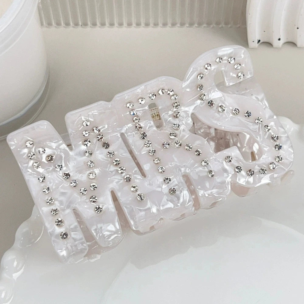 1 piece Bride, wifey, mrs hair claw clip|hair clip|barrette|hair accessories