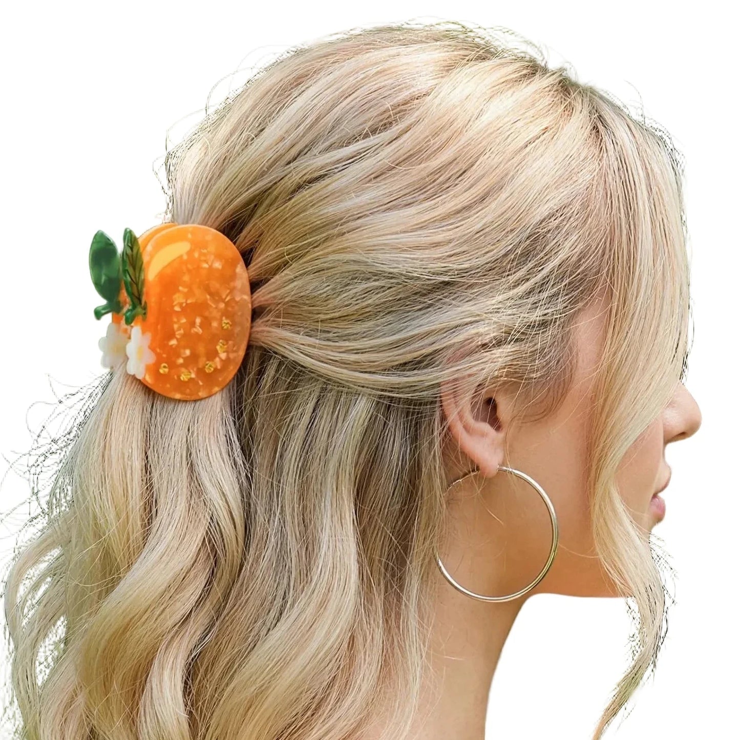 Orange Fruit Hair Claw Clip