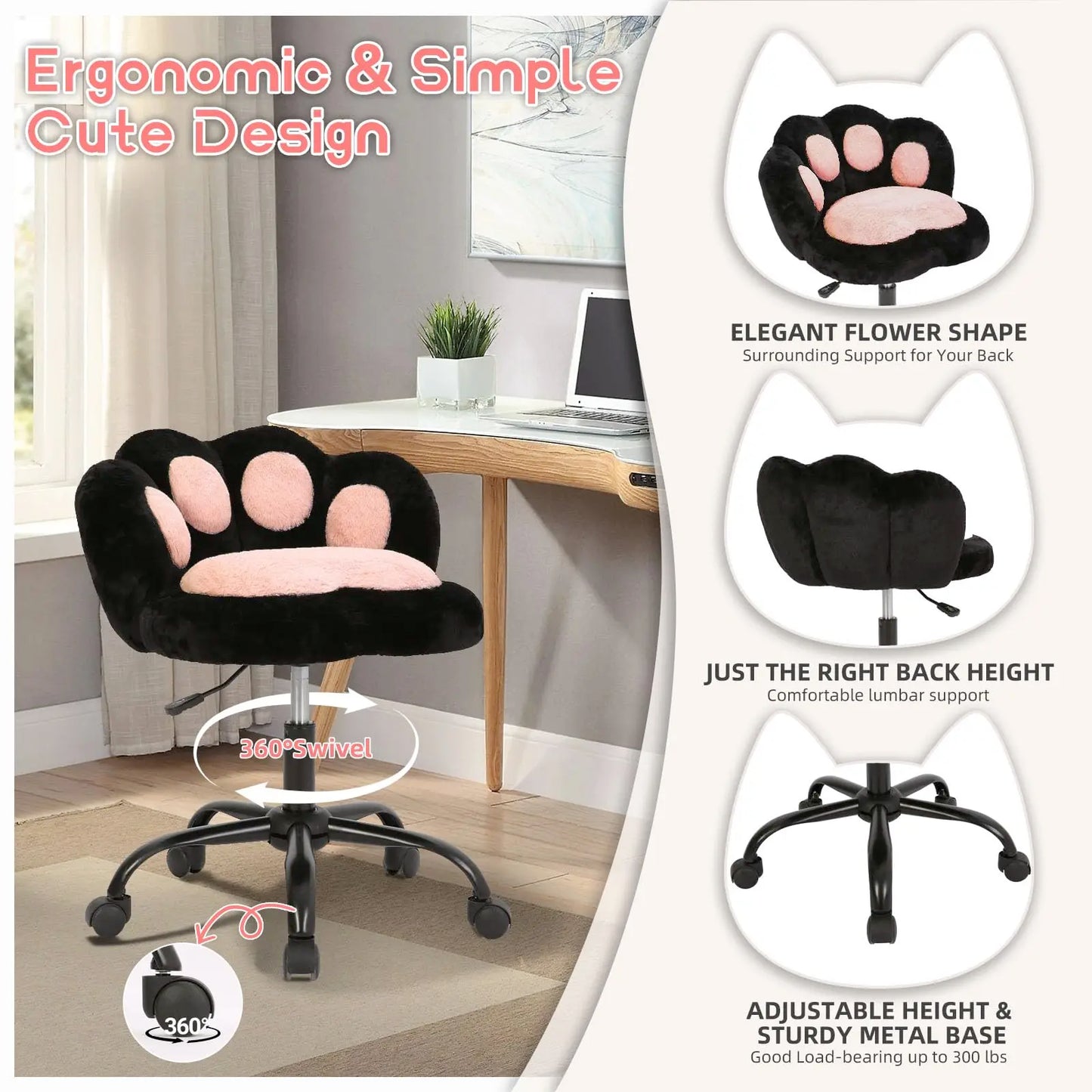 Paw Print Vanity Chair