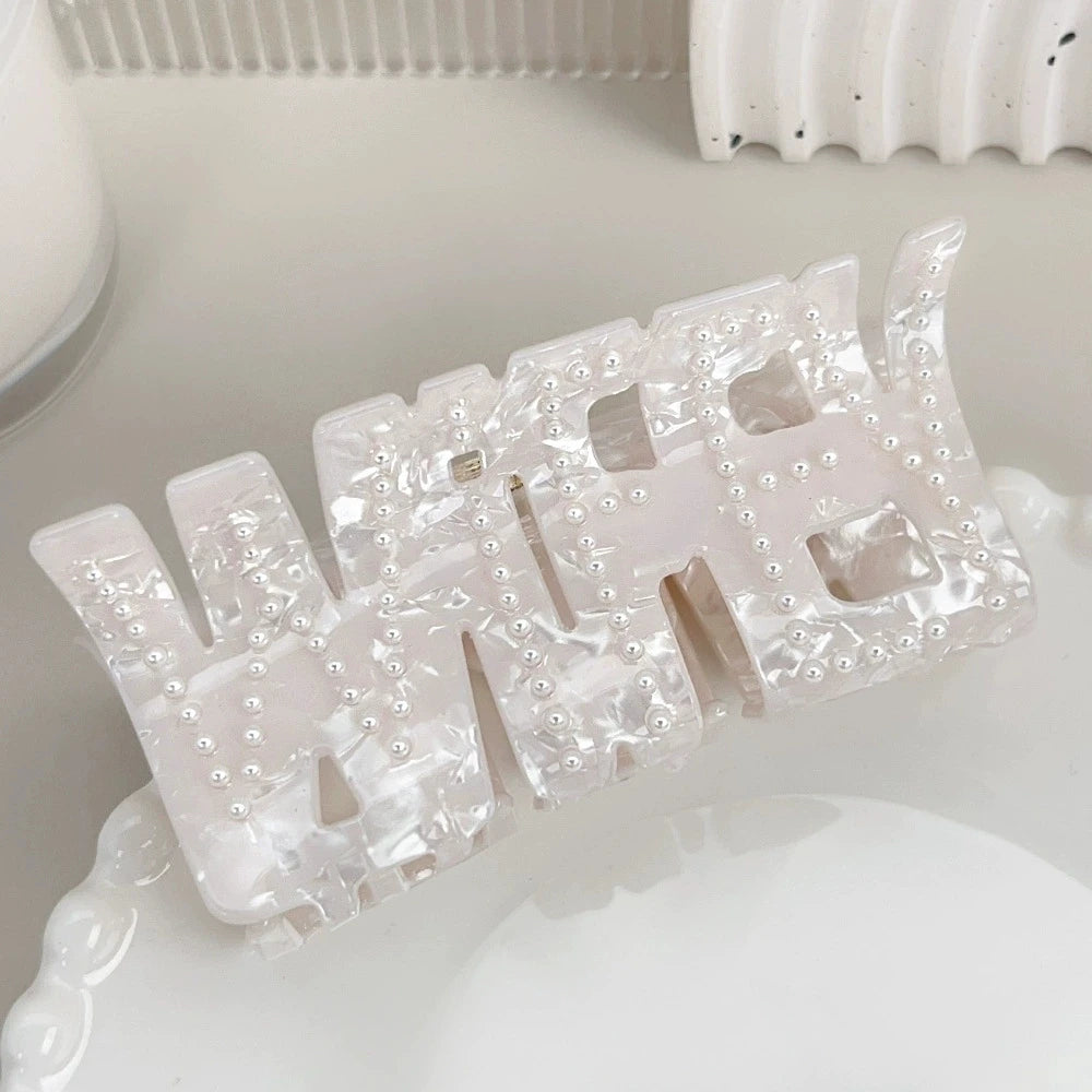 1 piece Bride, wifey, mrs hair claw clip|hair clip|barrette|hair accessories