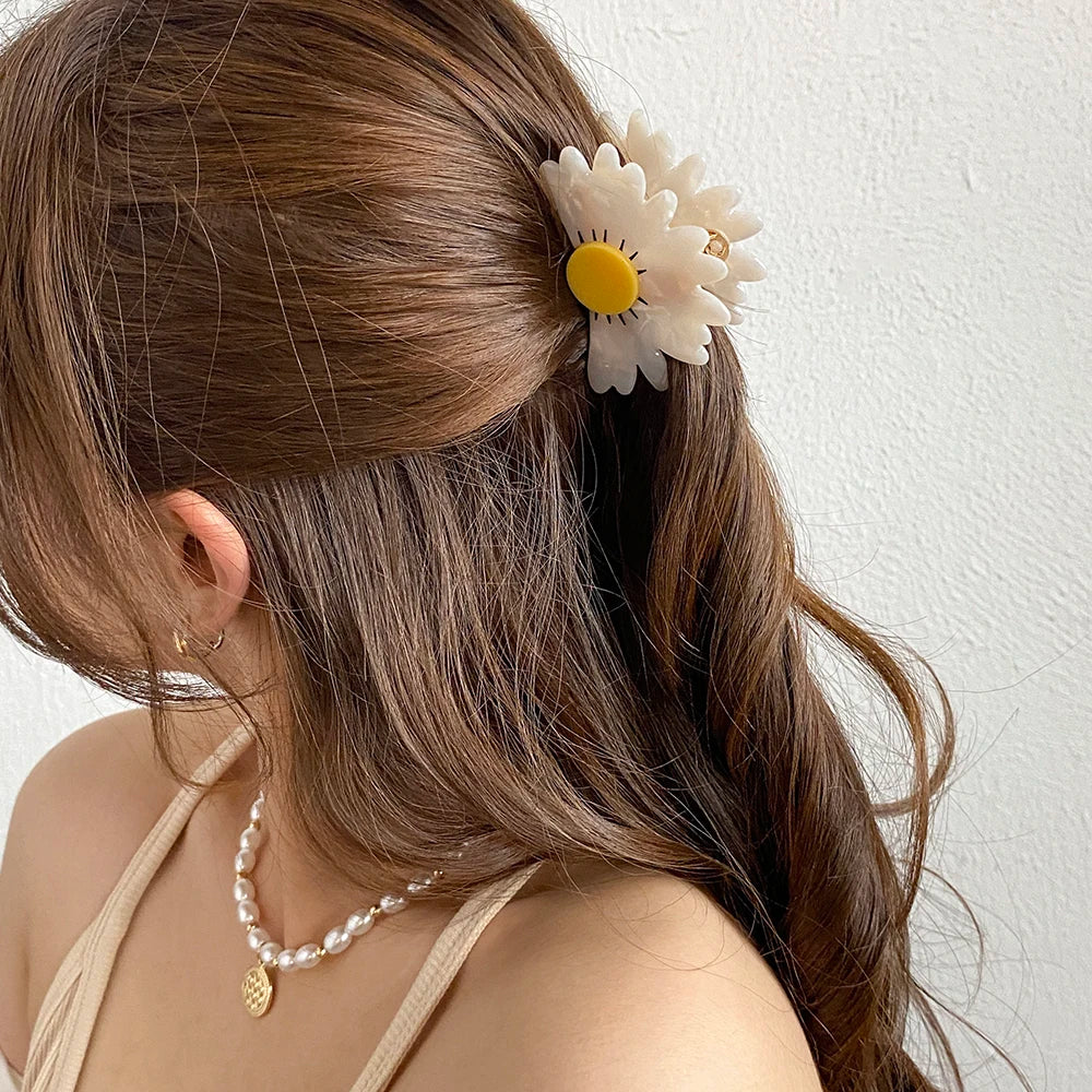 1 piece Daisy flower hair claw clip|hair clip|barrette|hair accessories